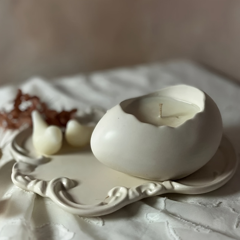 Potsticker Mold - Harz-Silikonform, 1 Stück ovale Gipsform, DIY-Eierschalen-Aufbewahrungsbox-Form,